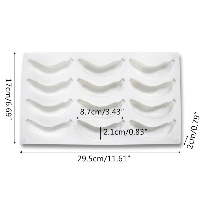 Khuôn Silicone Làm Bánh 12 Ô Hình Trái Chuối 3d