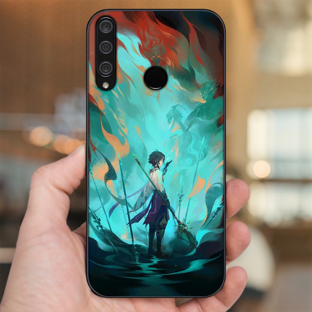 Ốp lưng Huawei Y6P viền đen in hình Xiao Genshin Impact