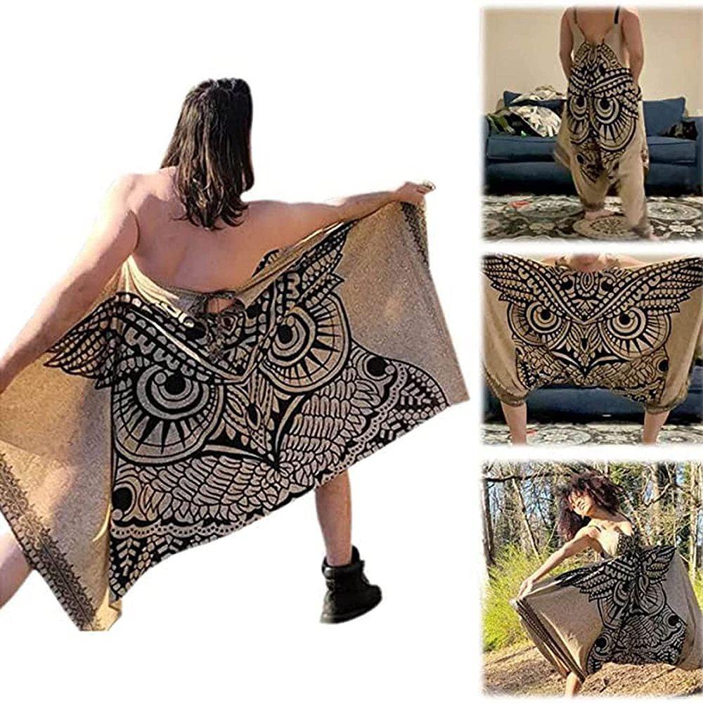 Bộ Áo Liền Quần Ống Rộng In Hình Cú Mèo Thời Trang Mùa Hè Cho Nữ