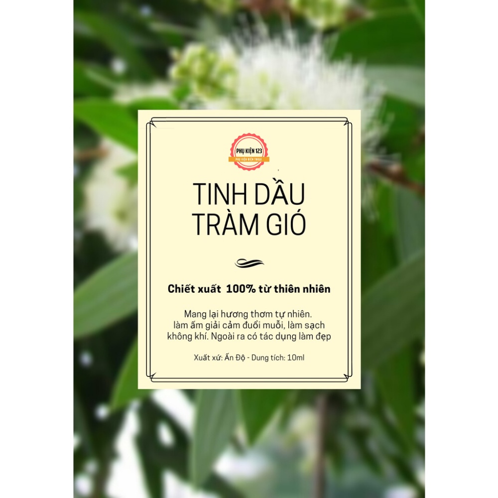 Tinh dầu Tràm Gió chiết xuất từ thiên nhiên GULIFE  giảm căng thằng thơm phòng và thư giãn