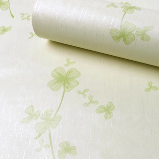 decal giấy dán tường cỏ ba lá xanh keo sẵn khổ 10m x45cm