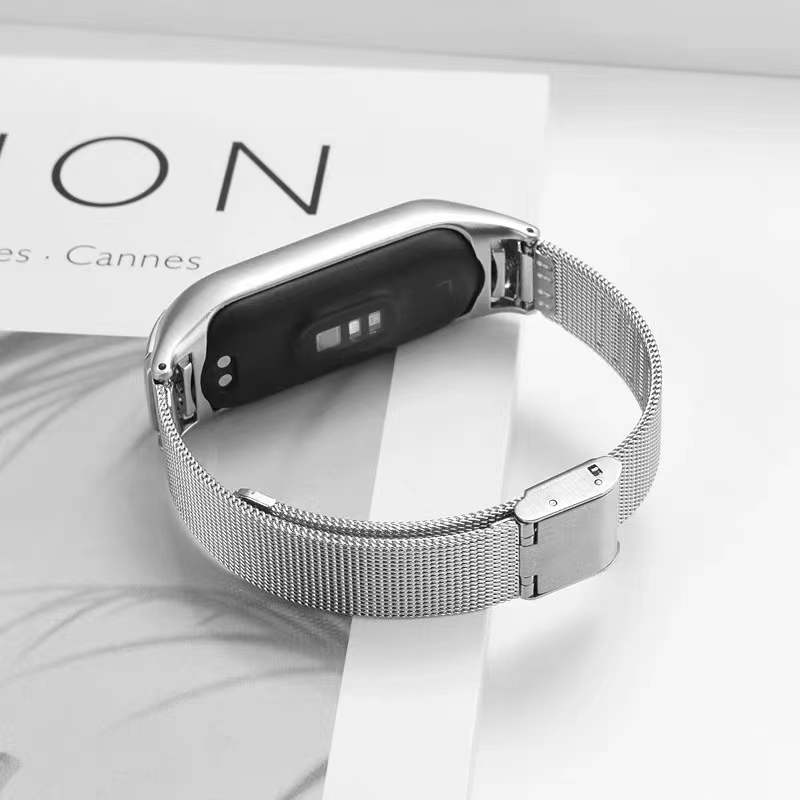 Dây Đeo Thay Thế Chất Liệu Kim Loại Không Gỉ Cho Xiaomi MI Band 7 6 5 4 3 MI Band 6 5