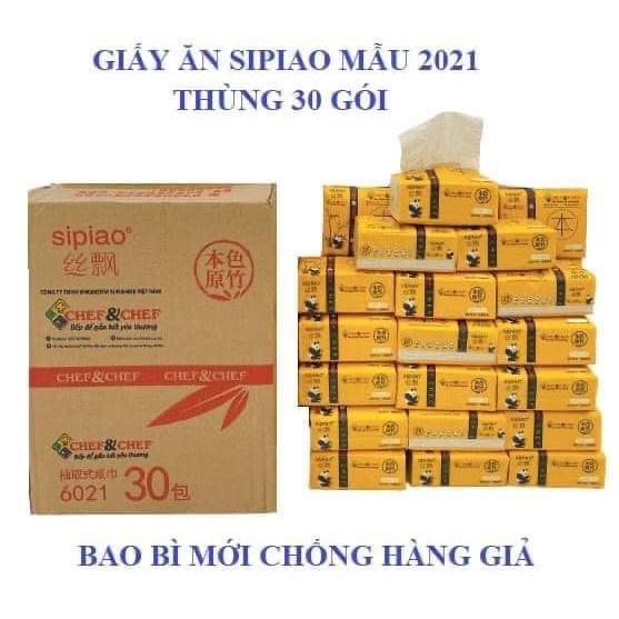 (giá sỉ) THÙNG 30 GÓI GIẤY ĂN GẤU TRÚC SIPIAO MẪU MỚI, BAO BÌ MỚI SIÊU CHUẨN