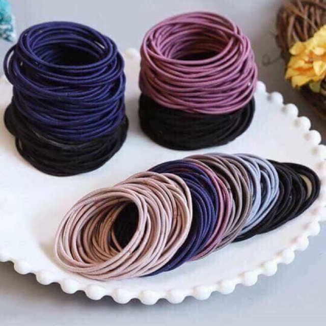 thun cột tóc đủ màu