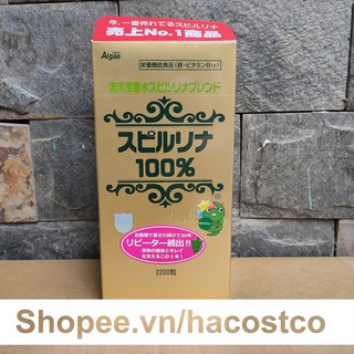 Tảo Xoắn Spirulina Nhật Bản Hộp 2200 Viên tem đỏ - hàng chính hãng