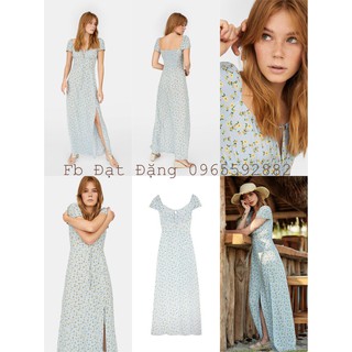 Đầm dài họa tiết hoa Stradivarius size S,M (S nhỏ nhất)