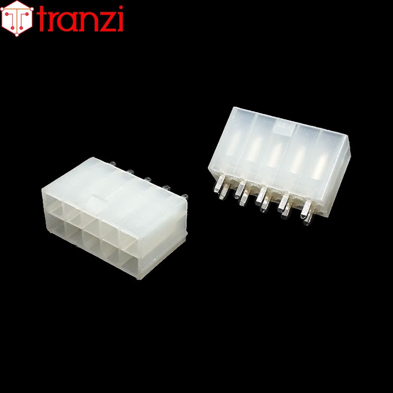 Giắc cắm header 4.2mm 5569 2x5P chân cắm thẳng trắng - túi 10 cái