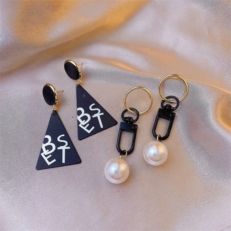 Silver Plated 925 Earrings Korean Style Artificial Pearls