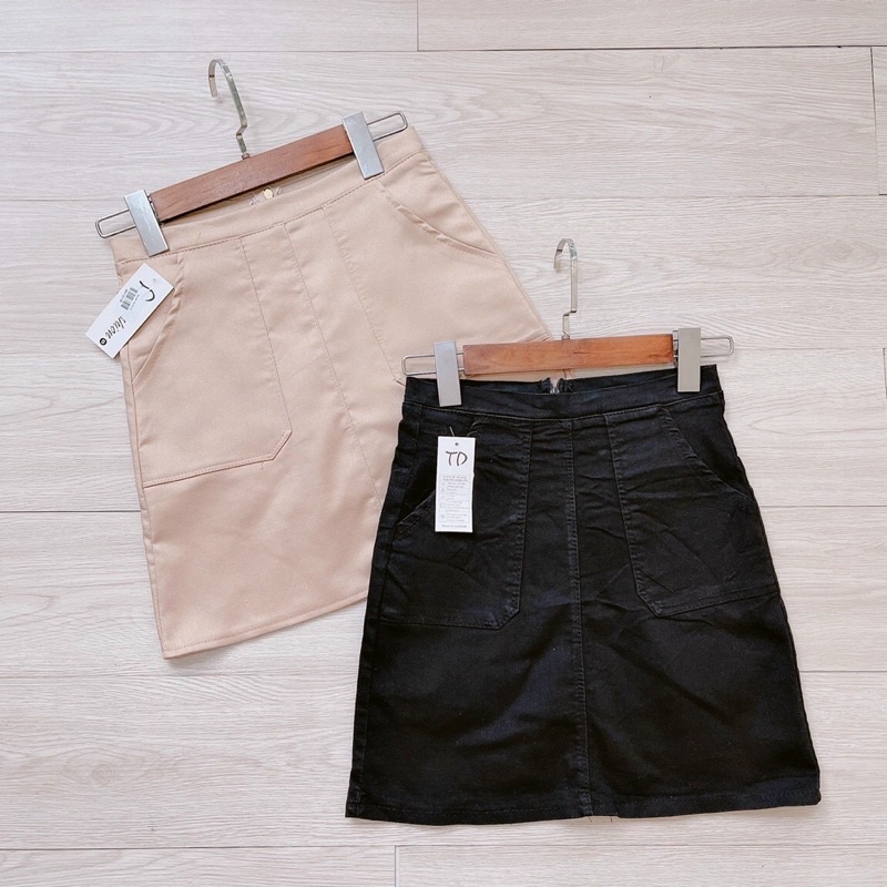 CHÂN VÁY CHỮ A KAKI 2 TÚI PHONG CÁCH HÀN QUỐC ĐẸP RẺ ĐỦ SIZE CÓ QUẦN TRONG