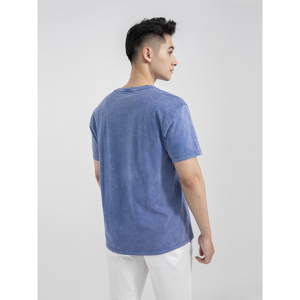 Áo thun nam ARISTINO dáng Casual fit suông rộng, chất liệu cotton mềm mại, khả năng thấm hút mồ hôi cao - ATS022S1