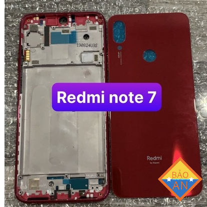 Vỏ bộ Redmi Note 7- Xiaomi - gồm kính lưng,xương máy , phím nhựa