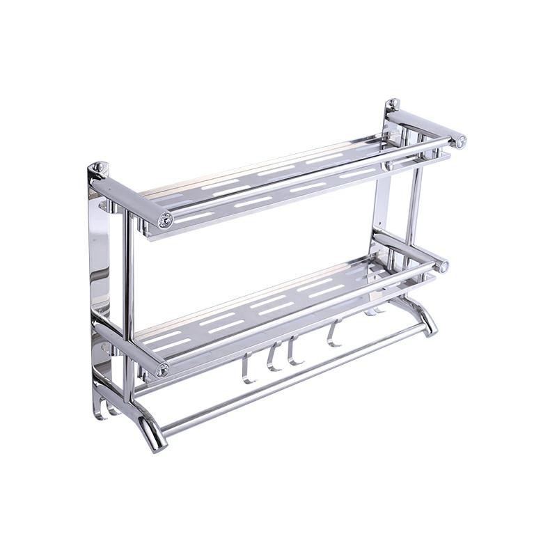 Giá Treo Khăn Nhà Tắm Inox Cao Cấp, Kệ Để Đồ Nhà Tắm 3 Tầng Lắp Đặt Dán Tường Tiện Lợi