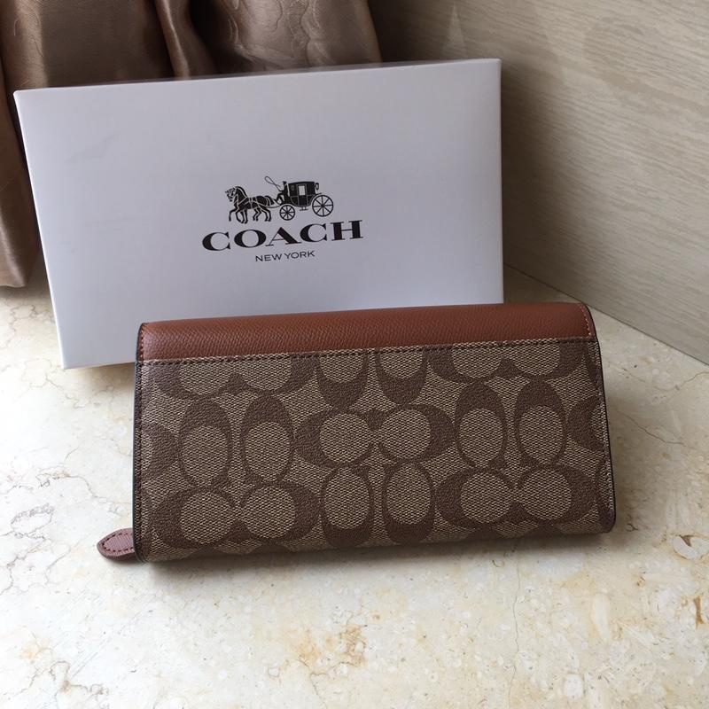 Ví Coach đích thực /  ví nữ /Ví nữ hàng đầu cổ điển/ ví dài / ví đựng thẻF54022 /