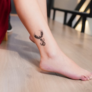 Hình Xăm Dán Hình Phượng Hoàng Màu Đen Chống Nước Và Mồ Hôi
