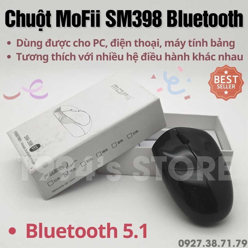 (CÓ SẴN) Chuột Bluetooth Không Dây Cao Cấp MoFii SM398 - Dùng cho Điện thoại, Máy tính bảng, Laptop, Máy tính bàn, PC...