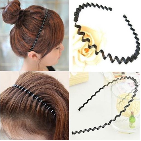 Băng đô gợn sóng uốn lượn độc đáo thời trang cá tính Unisex