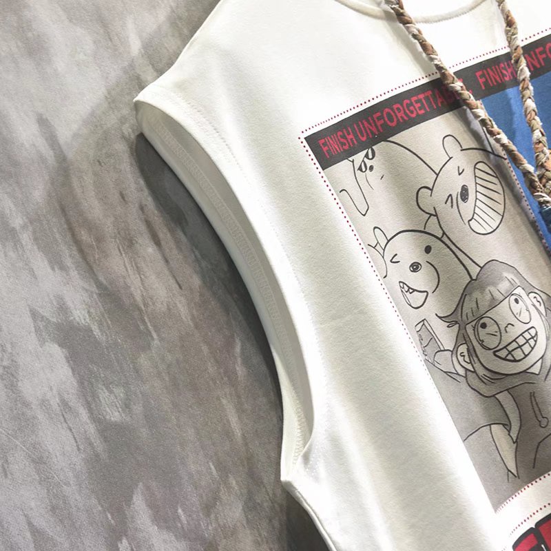 Áo Thun Ba Lỗ In Hoạt Hình Anime Phong Cách Harajuku Thời Trang Cho Nam Và Nữ