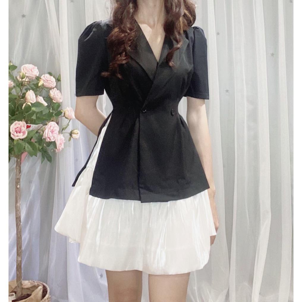 Sét Áo Vest + Chân Váy Xòe Xinh Xắn ( Kèm ảnh thật shop chụp) - YUME Y0233
