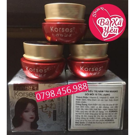 Kem Korses mẫu mới Nám Tàn Nhang Đồi Mồi 10 Tác Dụng - BX2828