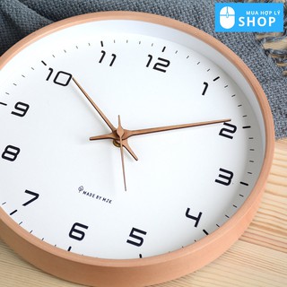 [GỖ THẬT] Đồng Hồ Treo Tường Gỗ Nguyên Chất MJK Phong Cách Hàn Quốc Sang Trọng Hiện Đại - Tặng Kèm Pin Và Móc Treo