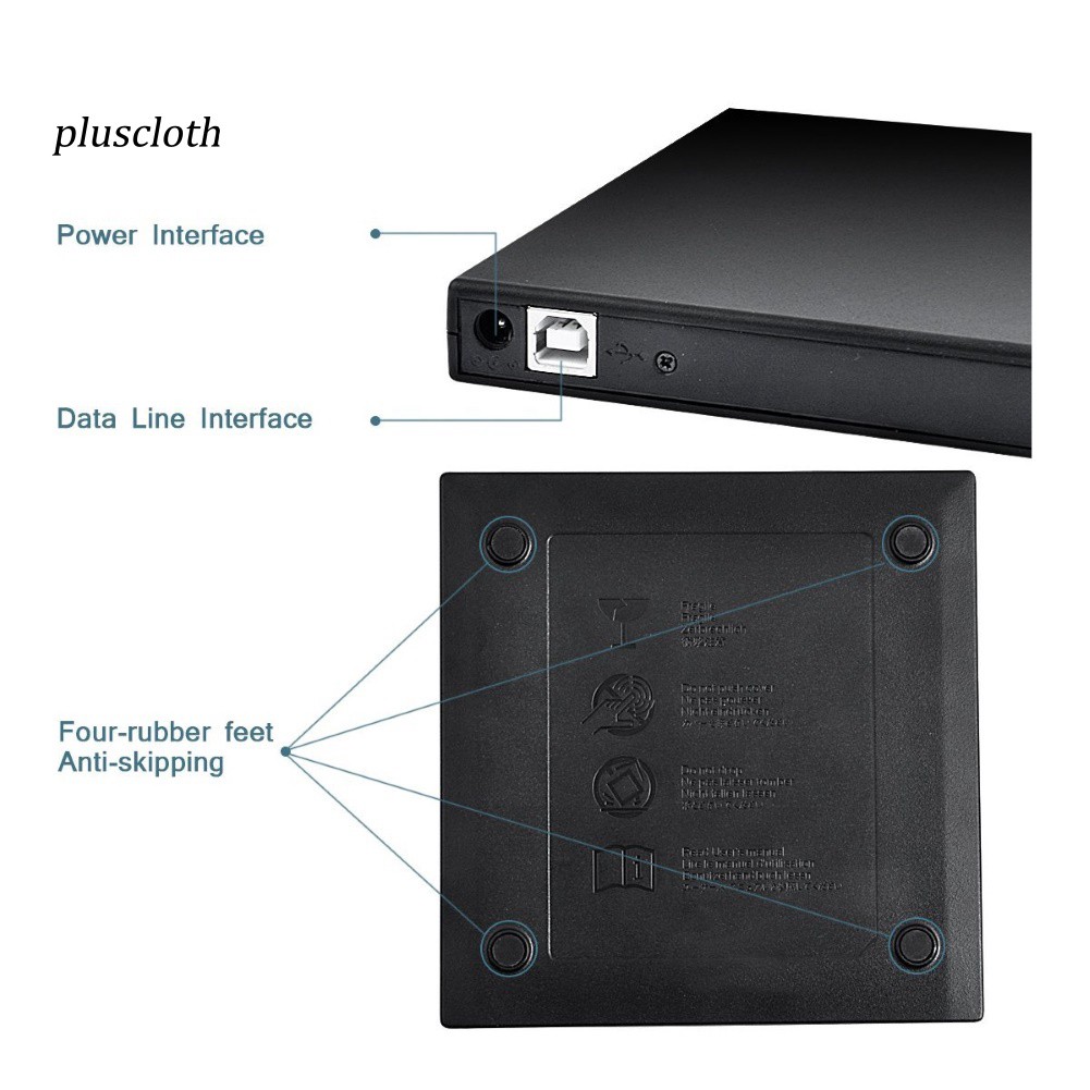 ✡Phụ Kiện Chuyên Dụng Dành Cho XDP XDP✡Ổ Đĩa Quang ROM CD VCD Ngoài USB 2.0 Cho Laptop