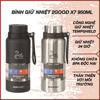 Bình giữ nhiệt 2good wide mouth x7 950ml hàng chính hãng giữ nhiệt nóng lạnh