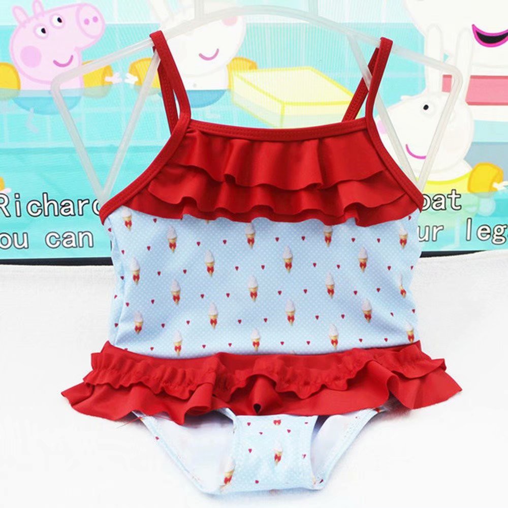 0-5Yrs Baby Girl Swimsuit Kids Cute Strawberry Flamingo Swimwear Girls Swimming Wear