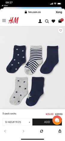 Combo Body HM và set tất HM