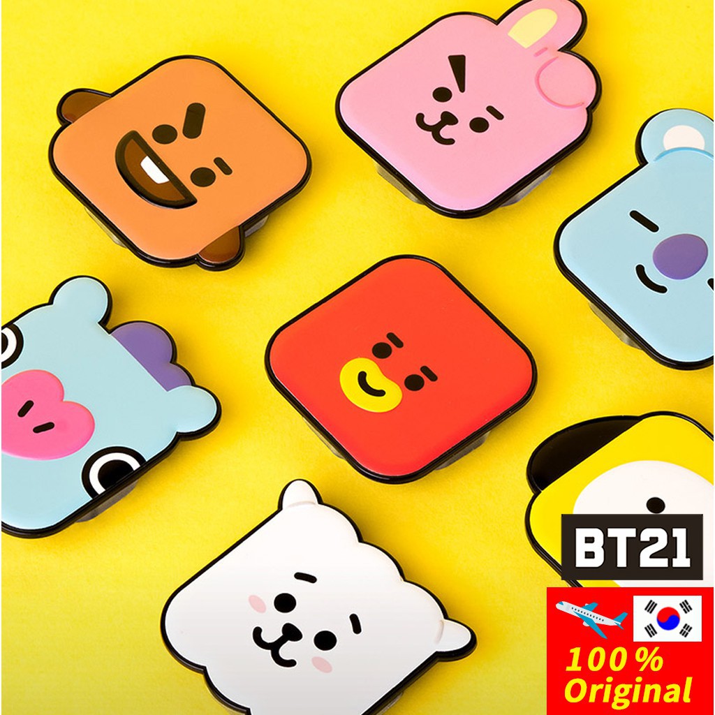 BTS BT21 Official Cubies Grip Holder / Tata Chimmy Cooky RJ Mang Koya Shooky