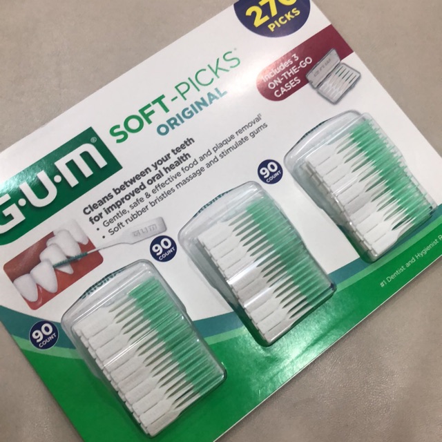 Combo 3 vĩ tăm Gum soft pick (270 cây)