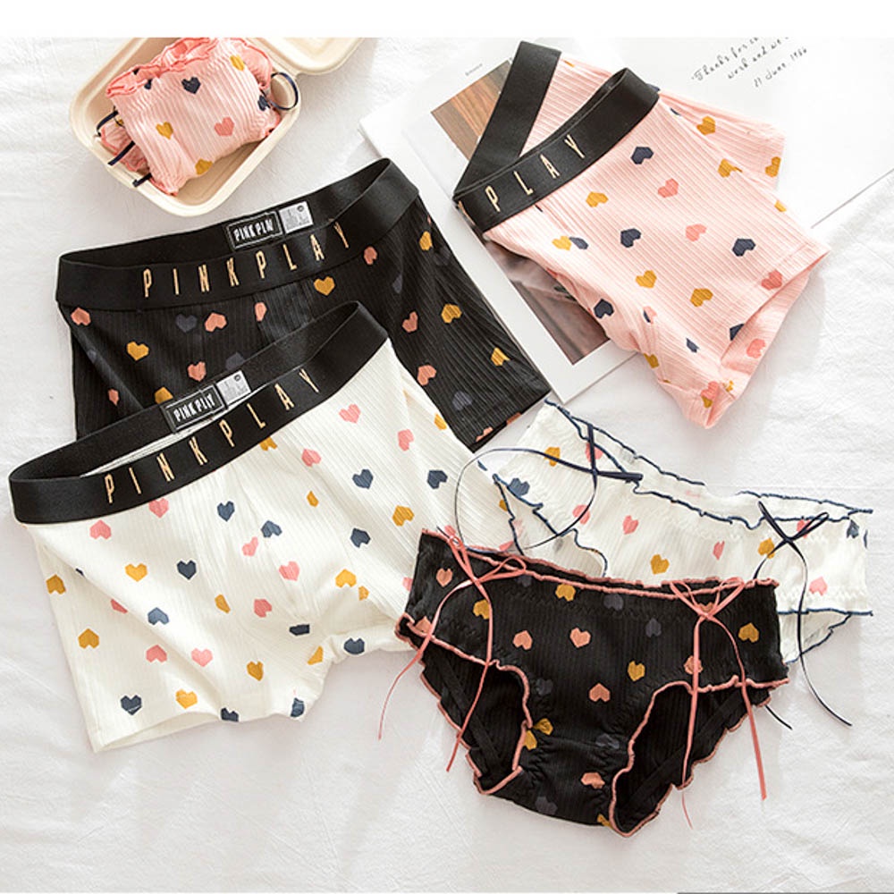 Quần Lót Đôi Couple Cao Cấp Hình Tim  Siêu Kute S82