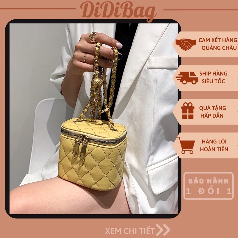 Túi xách nữ mini đeo chéo dạng hộp khoá kéo DiDiBag