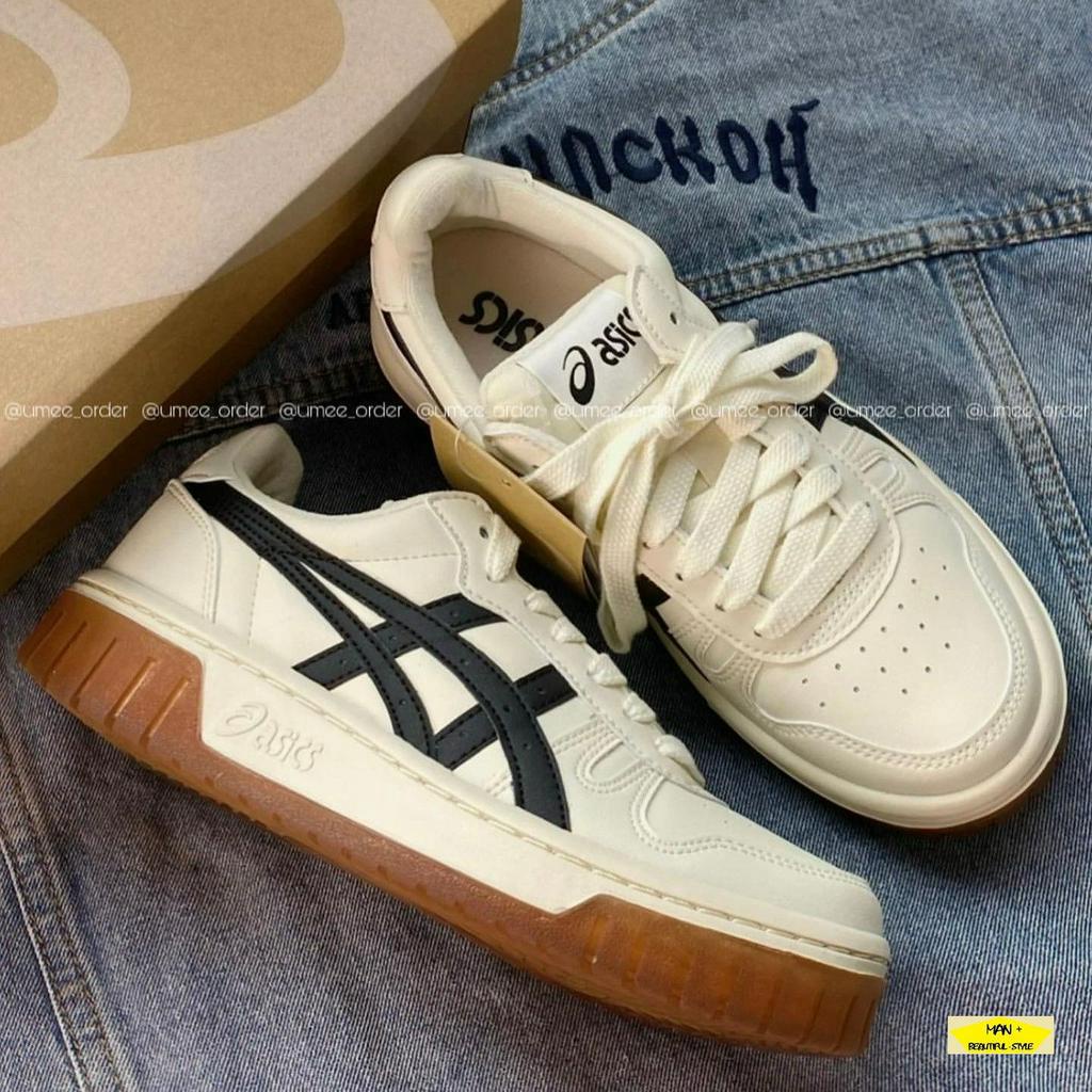 Giày Asics Court màu trắng kem kẻ đen, Giày thể thao nam đẹp, giày đi học cho học sinh, sinh viên cực hot 2023