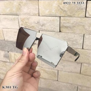 Kính Mát Nam Gọng Vuông Kim Loại - Kính Râm Nam Nữ Cao Cấp Tặng Hộp K301 trangmoon106