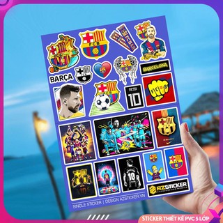 [Siêu Rẻ] [Sticker Single]  Hình Dán FC Barcelona | Dán Nón Bảo Hiêm, Điện Thoại, Laptop PVC Chống Nước.