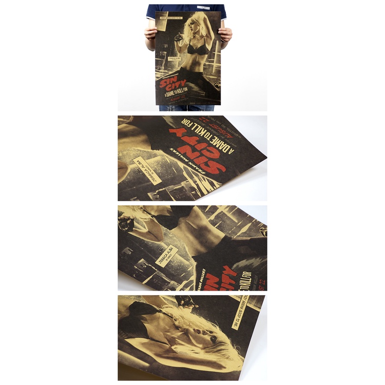 [H0548] Poster Trang Trí Hình Thành Phố Sin City/Movie Kích Thước 51x36cm
