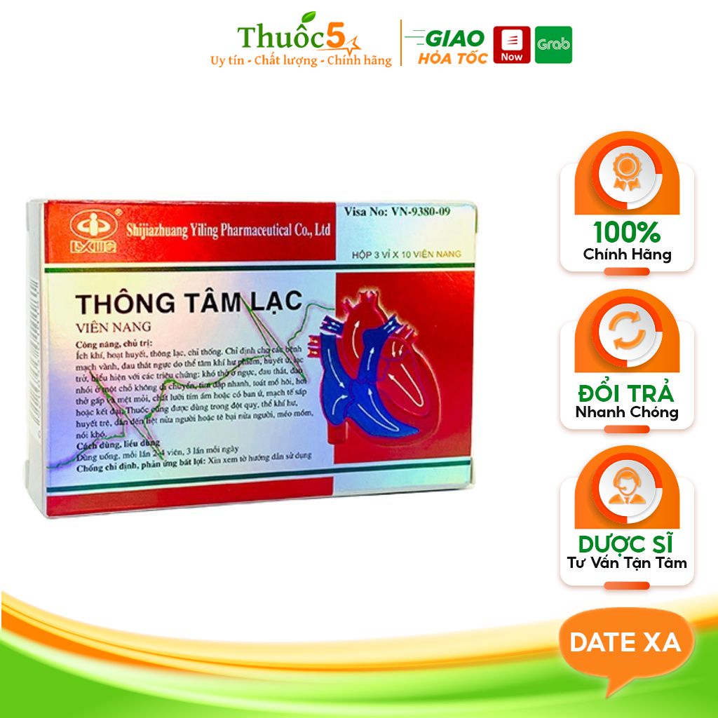 Thông tâm lạc giúp bảo vệ sức khỏe hộp 30 viên