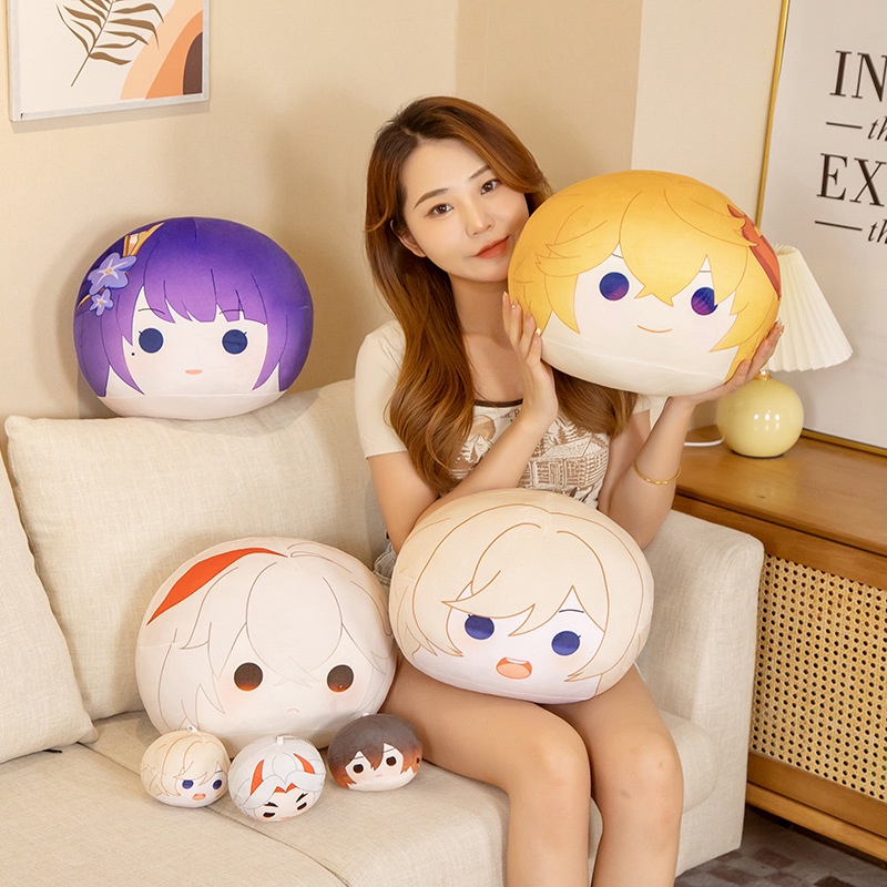 CÓ SẴNGối nhồi bông hình bánh bao nhân vật Genshin Impact tùy chọn xinh xắn Gấu bông plushie mochi Genshin Impact mềm mại cute game anime