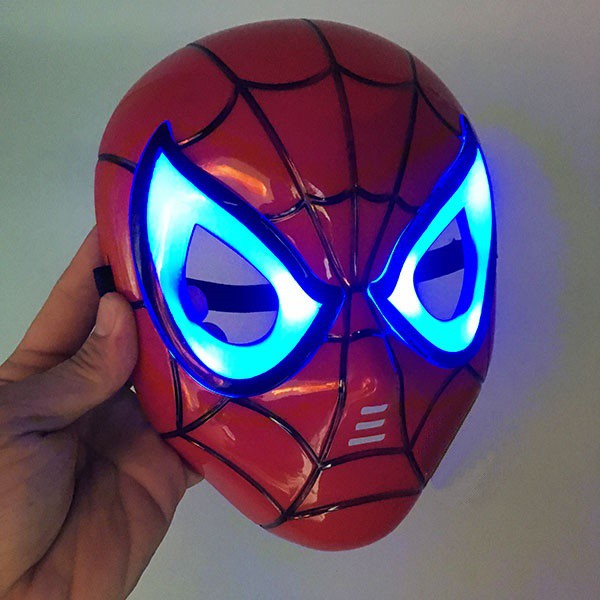 Đồ Chơi Mặt Nạ Hóa Trang Người Nhện Spider Man Có Đèn và Nhạc - Màu Đỏ