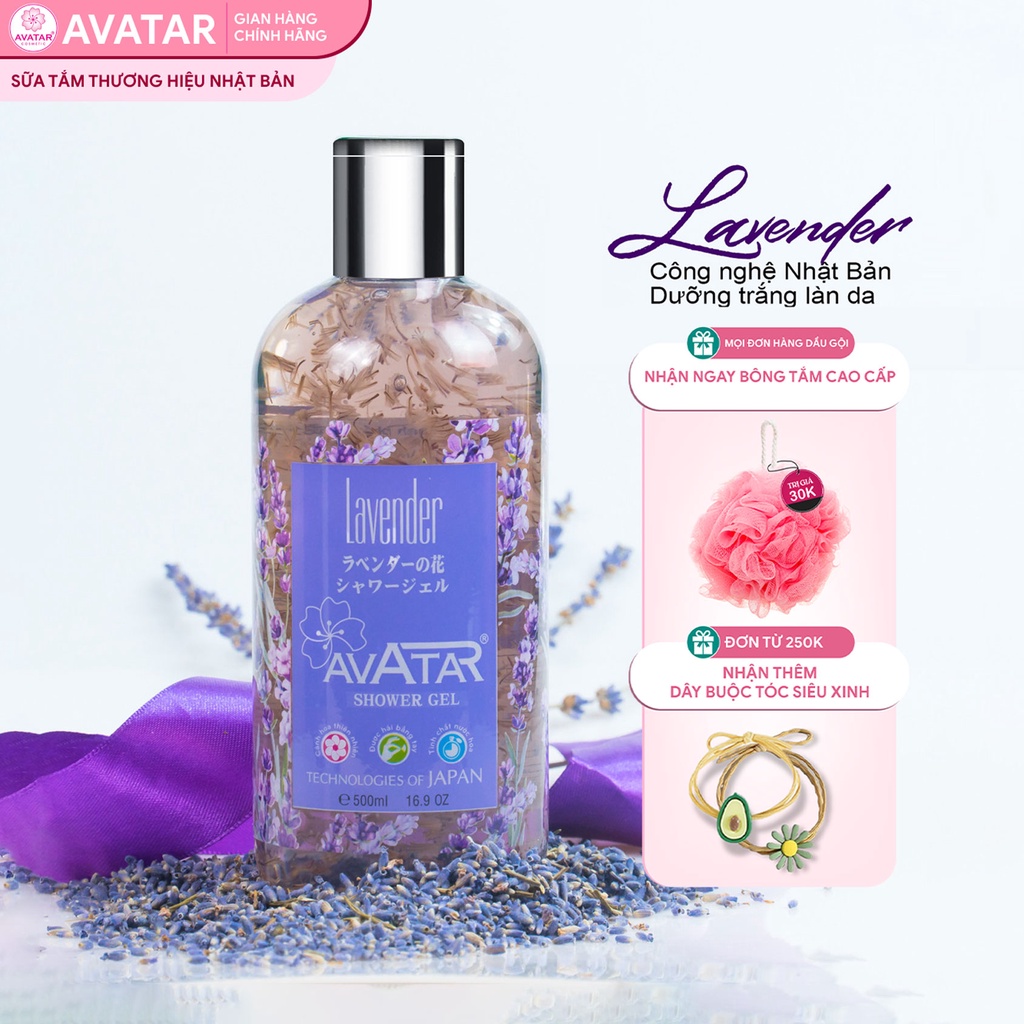 Combo Sữa Tắm Hương Nước Hoa Nhật, Dưỡng Da Trắng Mịn Với Cánh Hoa Thật 100% Avatar 500ml