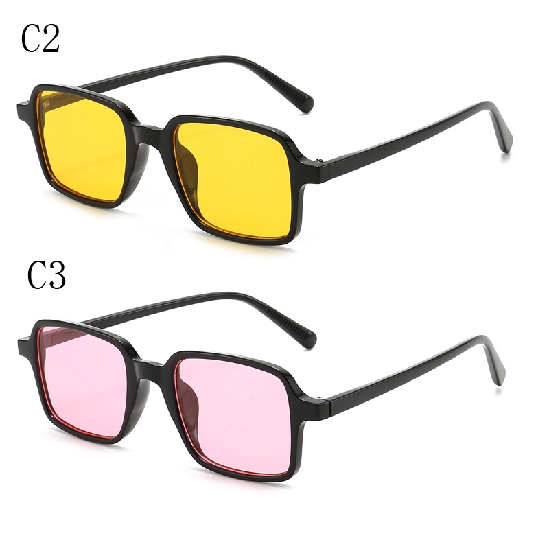 Kính Mát Gọng Vuông Nhỏ Chống Tia UV Thời Trang Cho Nam Nữ