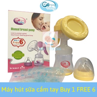Máy hút sữa cầm tay GB BABY, máy hút sữa mẹ cầm tay Hàn Quốc tặng 6 túi trữ sữa, phễu hút silicon siêu mềm