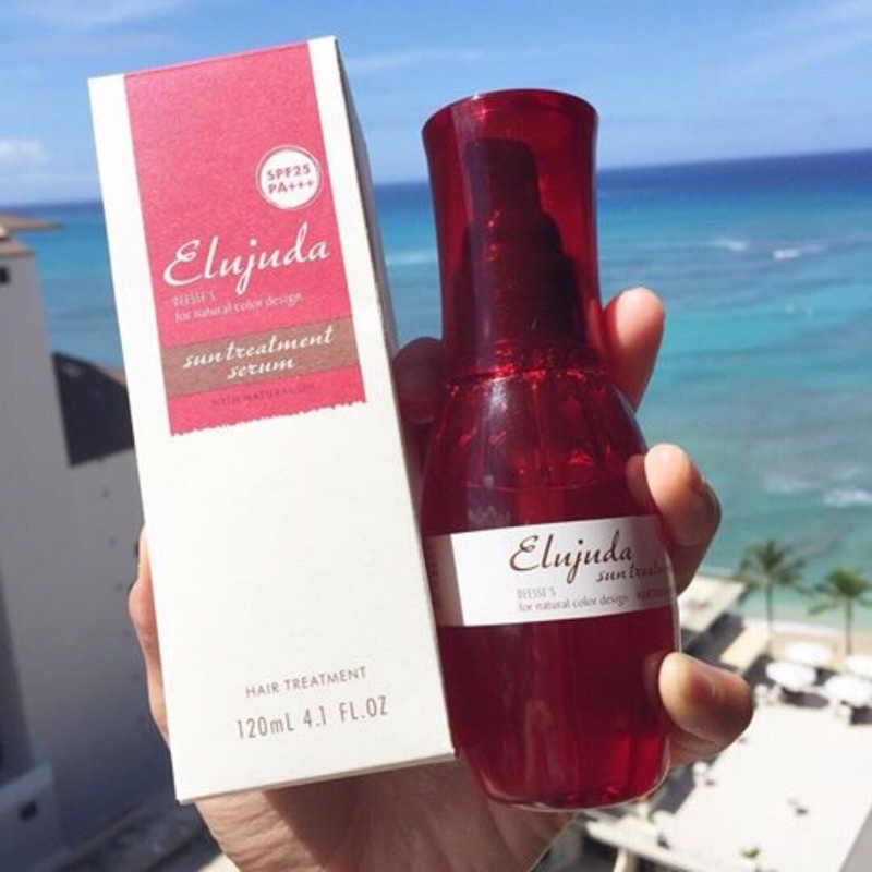 DẦU DƯỠNG TÓC MILBON ELUJUDA SUN TREATMENT SERUM SPF25 CHỐNG NẮNG, CHỐNG TIA CỰC TÍM 120ML