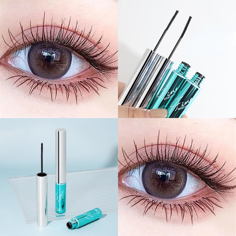 Mascara QIC Đầu Cọ Nhỏ Chuốt Mi Cong Dài Tự Nhiên Chống Nước Chống Mồ Hôi