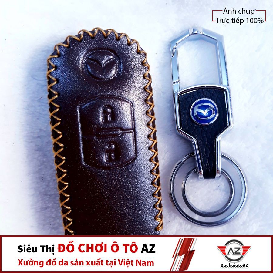 Bao Da Bọc Chìa Khóa Xe Ô Tô Mazda 2 Nút Mazda 3 HB, CX5 Cũ