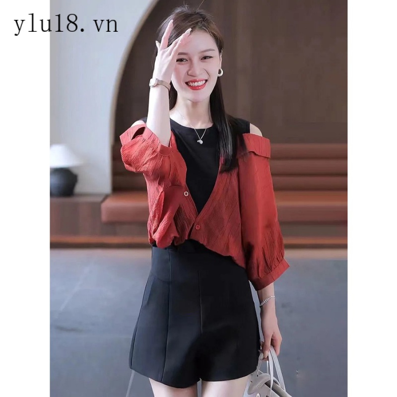 Áo Sơ Mi Chiffon Giả Hai Mảnh Dáng Rộng Phong Cách Thời Trang Mùa Hè Mới 2022