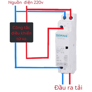 Khởi Động Từ 1 Pha Goping 25A-220V Contactor (Xám)