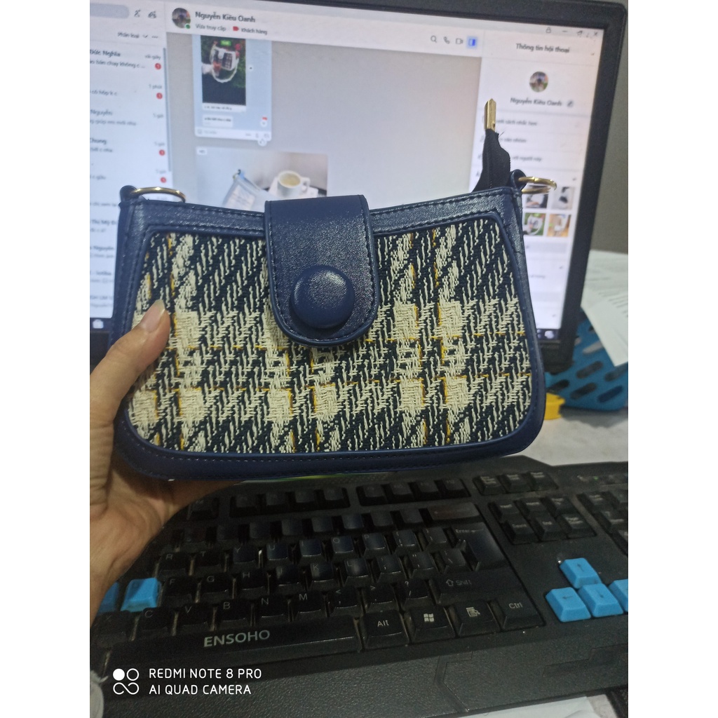 Túi Xách Nữ Đeo Chéo Dạ Thời Trang Đi Học Phong Cách Hàn Quốc - TDC520