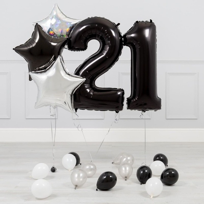 Bong Bóng Lá Đen Hình Số Siêu Lớn 32 inch Chất Lượng Cao