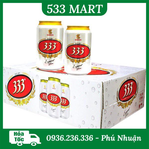 [PHÚ NHUẬN] [HỎA TỐC HCM] Thùng 24 lon Bia 333 x 330ml
